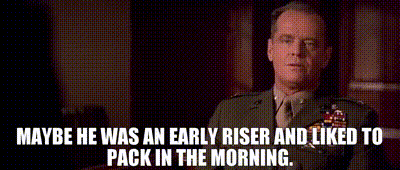 YARN | Maybe he was an early riser and liked to pack in the ...